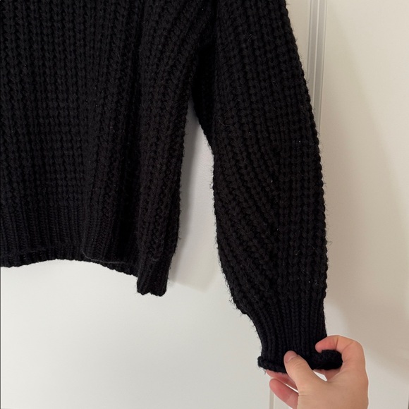 Elodie Classic Black Cable Knit Sweater - Picture 5 of 6